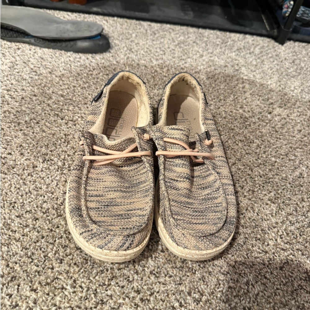 Hey Dude Beige and Brown Loafers